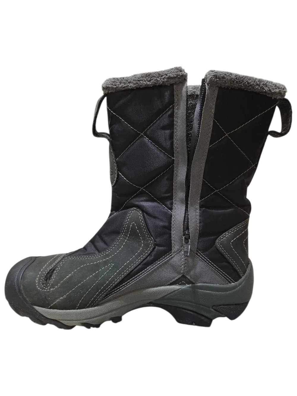 Keen Black and Gray Women's Winter Rain Boots
